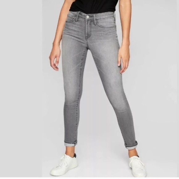 Athleta Sculptek Skinny Jeans Size 0 Grey Stretch Denim Comfortable Casual Comfy - Picture 3 of 16